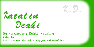 katalin deaki business card
